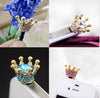 Crystal Rhinestones Crown Dust Plug