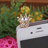 Crystal Rhinestones Crown Dust Plug