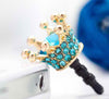 Crystal Rhinestones Crown Dust Plug