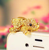 Full Rhinestone Flying Elephant Phone Dust Plug