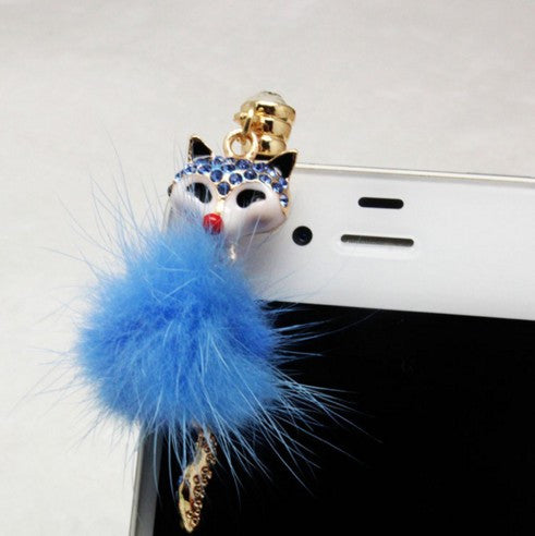 Colorful Fox Earphone Jack Headset Stopper Cap